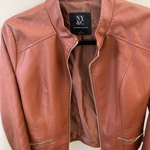 NY&Co Brown leather jacket